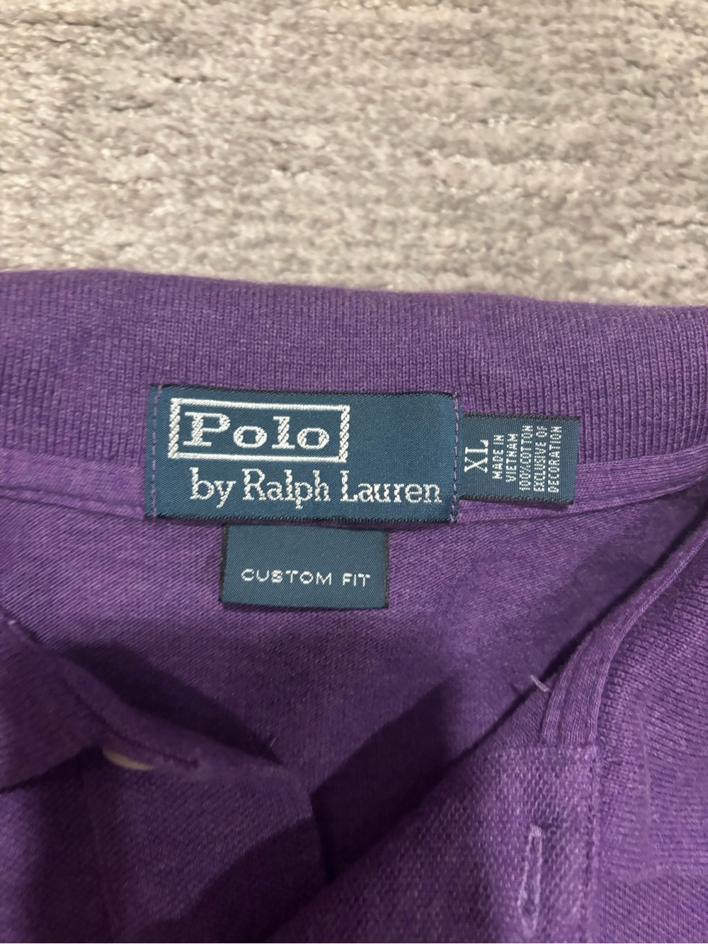 Ralph Lauren Purple Polo Shirt size  XL - Picture 4 of 4
